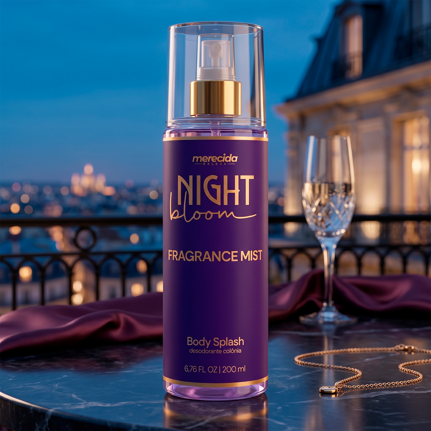 Body Splash Night Bloom - Desodorante Colônia 200ml