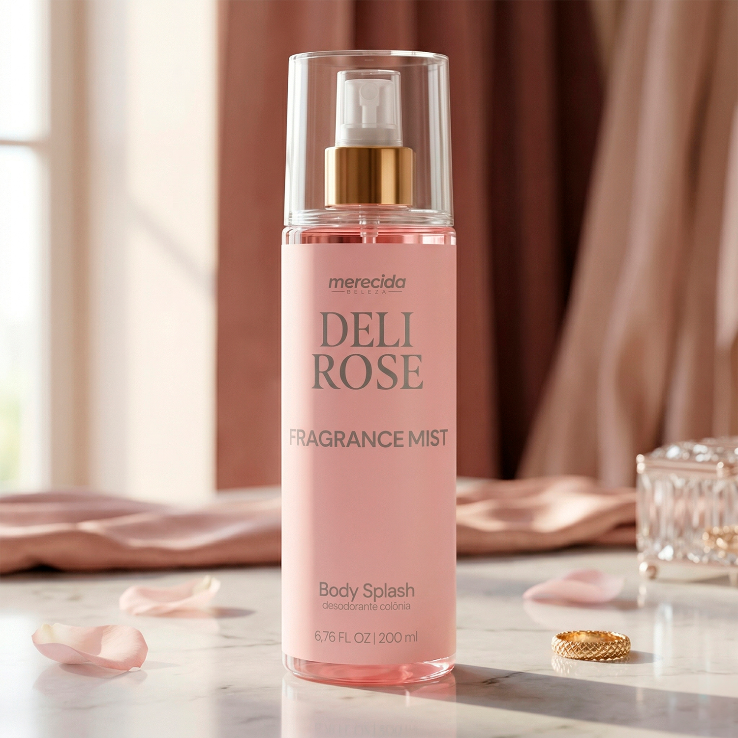 Body Splash Deli Rose - Desodorante Colônia 200ml