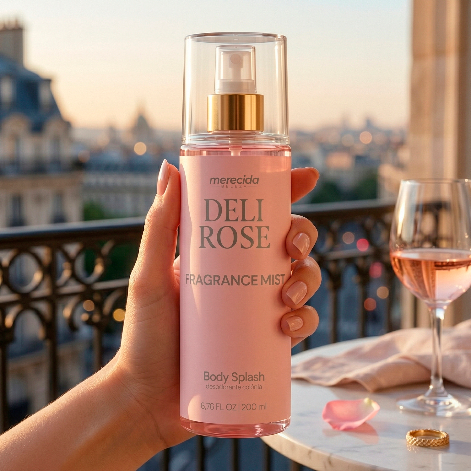 Kit 3 Body Splash Desodorante Colônia 200ml - Golden Sense, Deli Rose, Paradiv